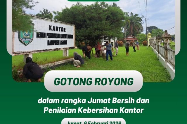 Sekretariat DPRD Kabupaten Asahan Laksanakan Kegiatan Gotong Royong Jumat Bersih